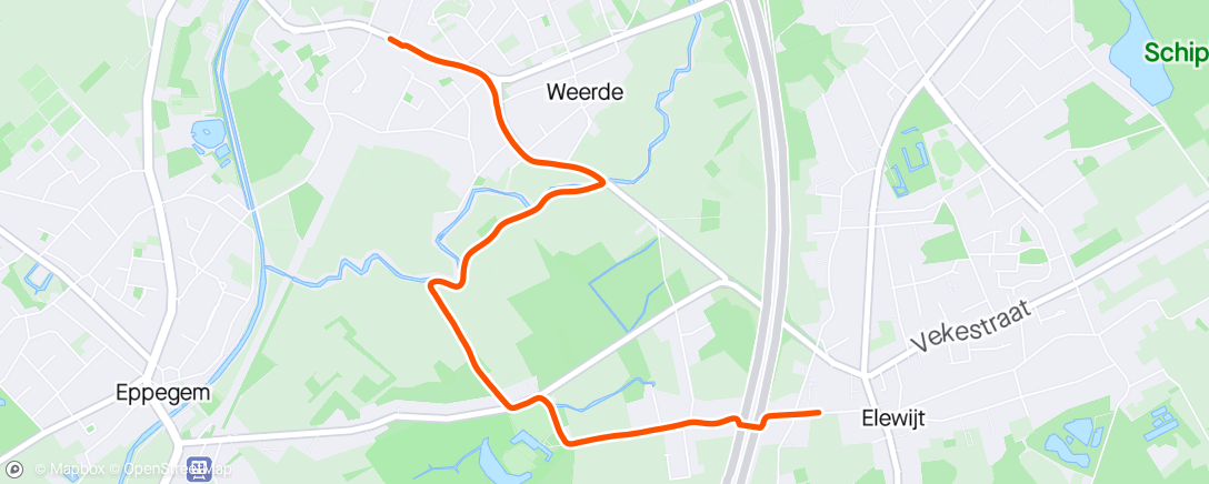 Map of the activity, Kine-wandeling