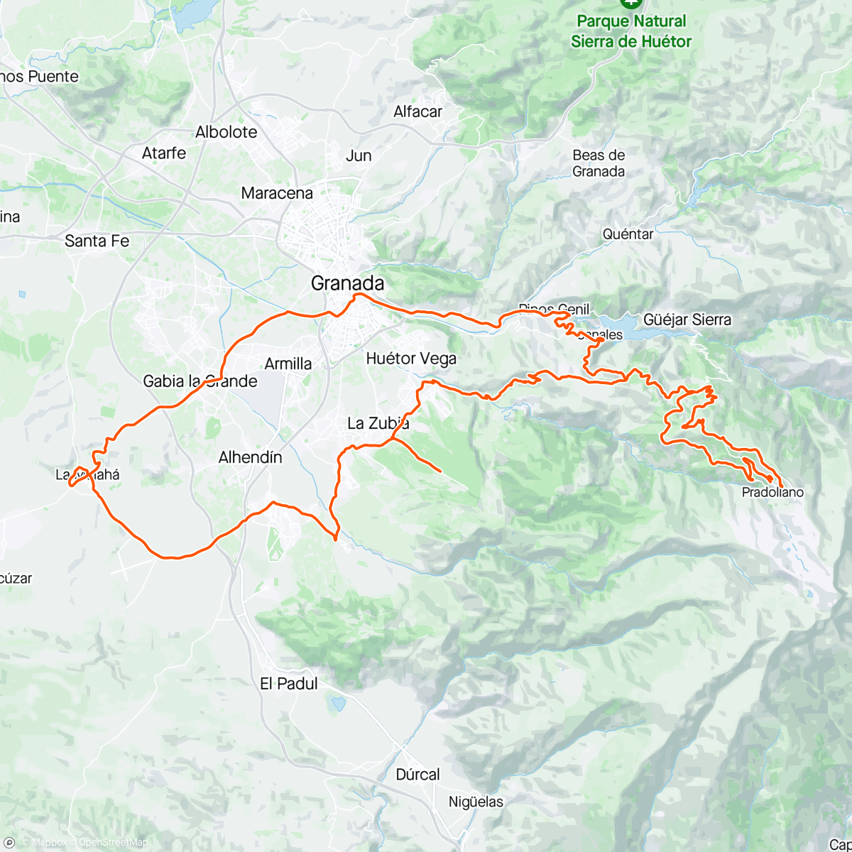 Map of the activity, Sierra Nevada 14