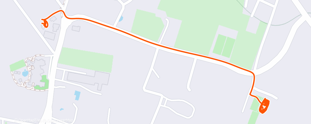 Map of the activity, Night Tennis