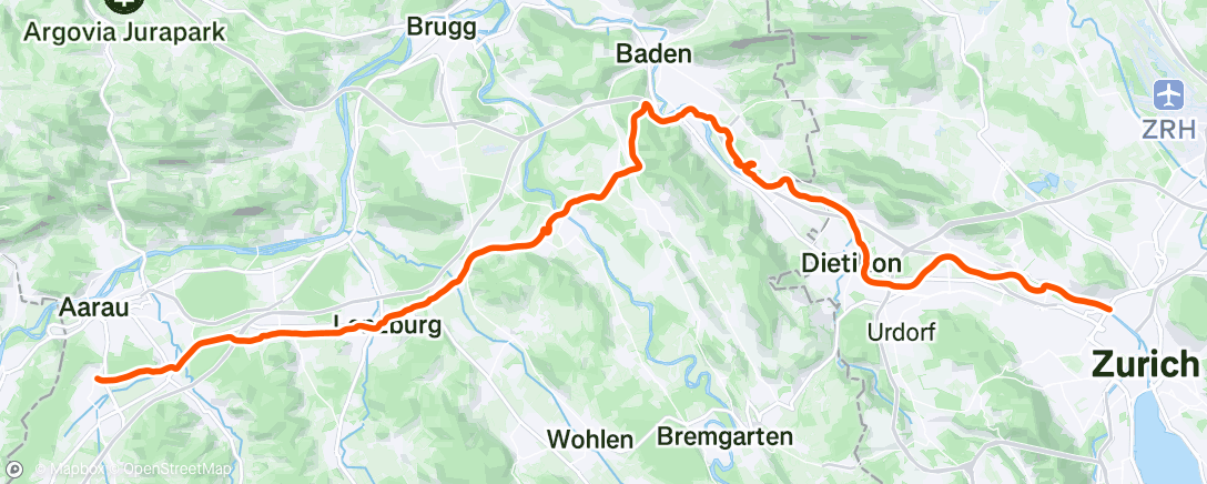 Map of the activity, Gravel-Fahrt zur Mittagszeit