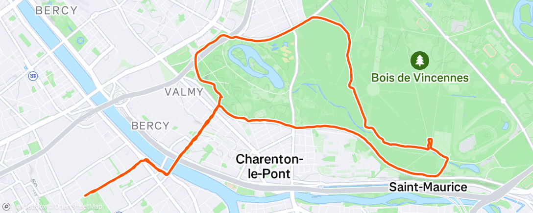 Map of the activity, Lunch Run