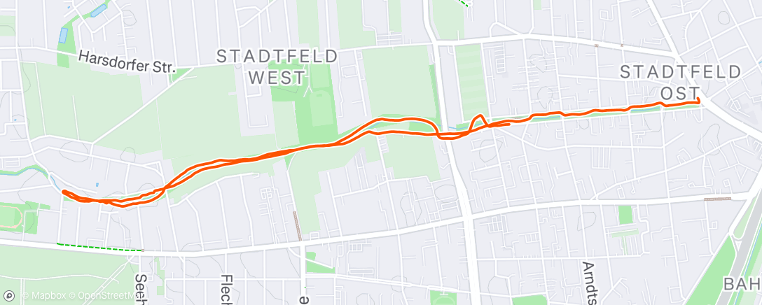 Map of the activity, Lauf am Morgen