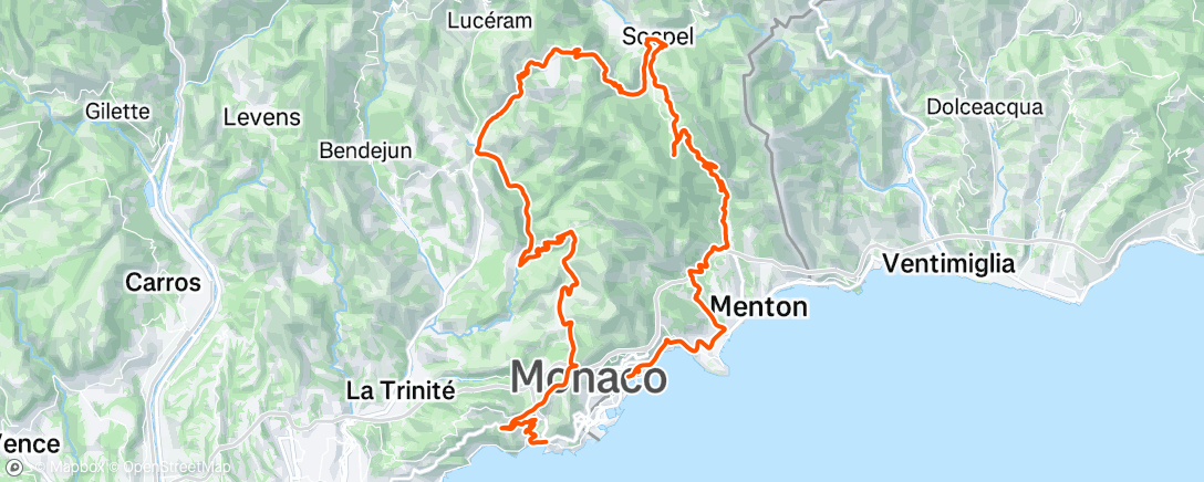 Map of the activity, Morning Ride