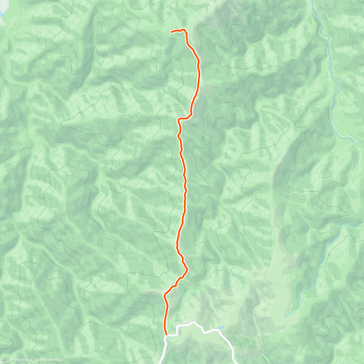 Map of the activity, Razorback hike