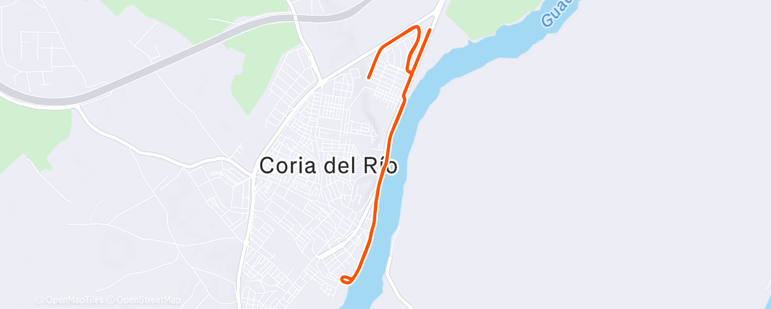 Map of the activity, Carrera de tarde