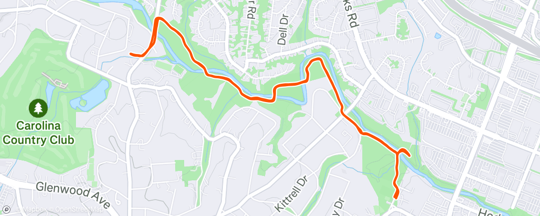 Map of the activity, Lunch Run