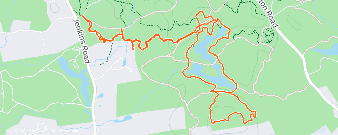 Map of the activity, First studded ride