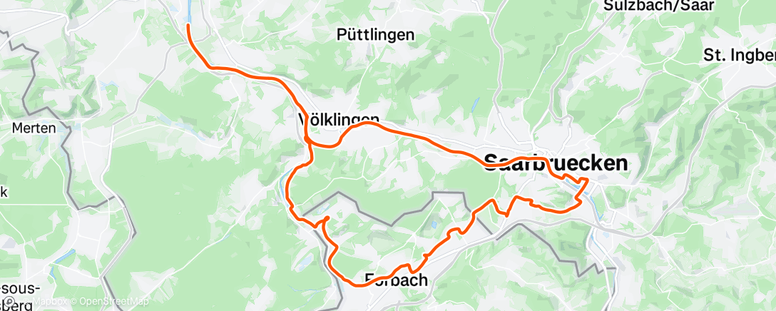 Map of the activity, Saarland - Saarbrücken