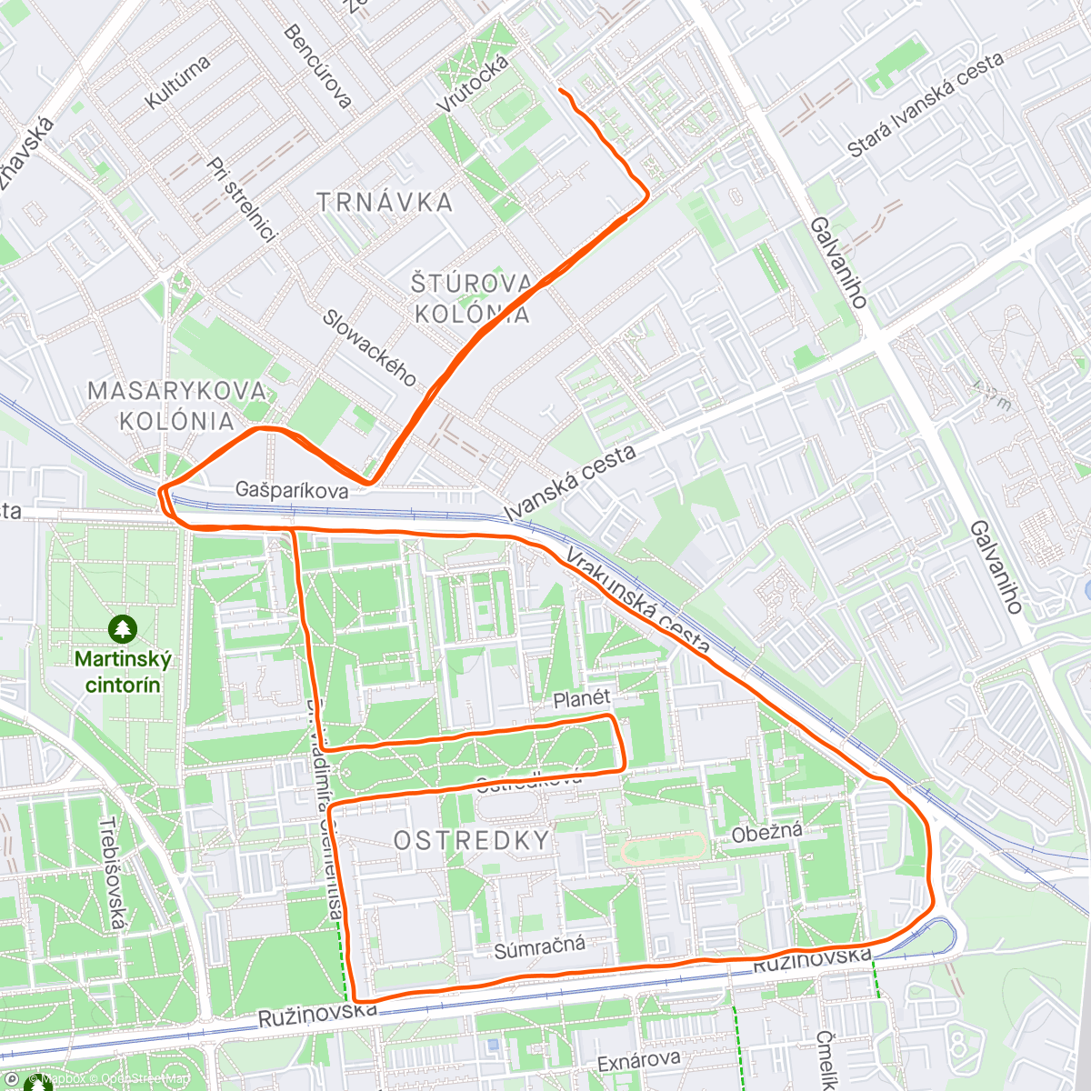 Map of the activity, Hobby Runners - vyjazdove zasadanie ☕️