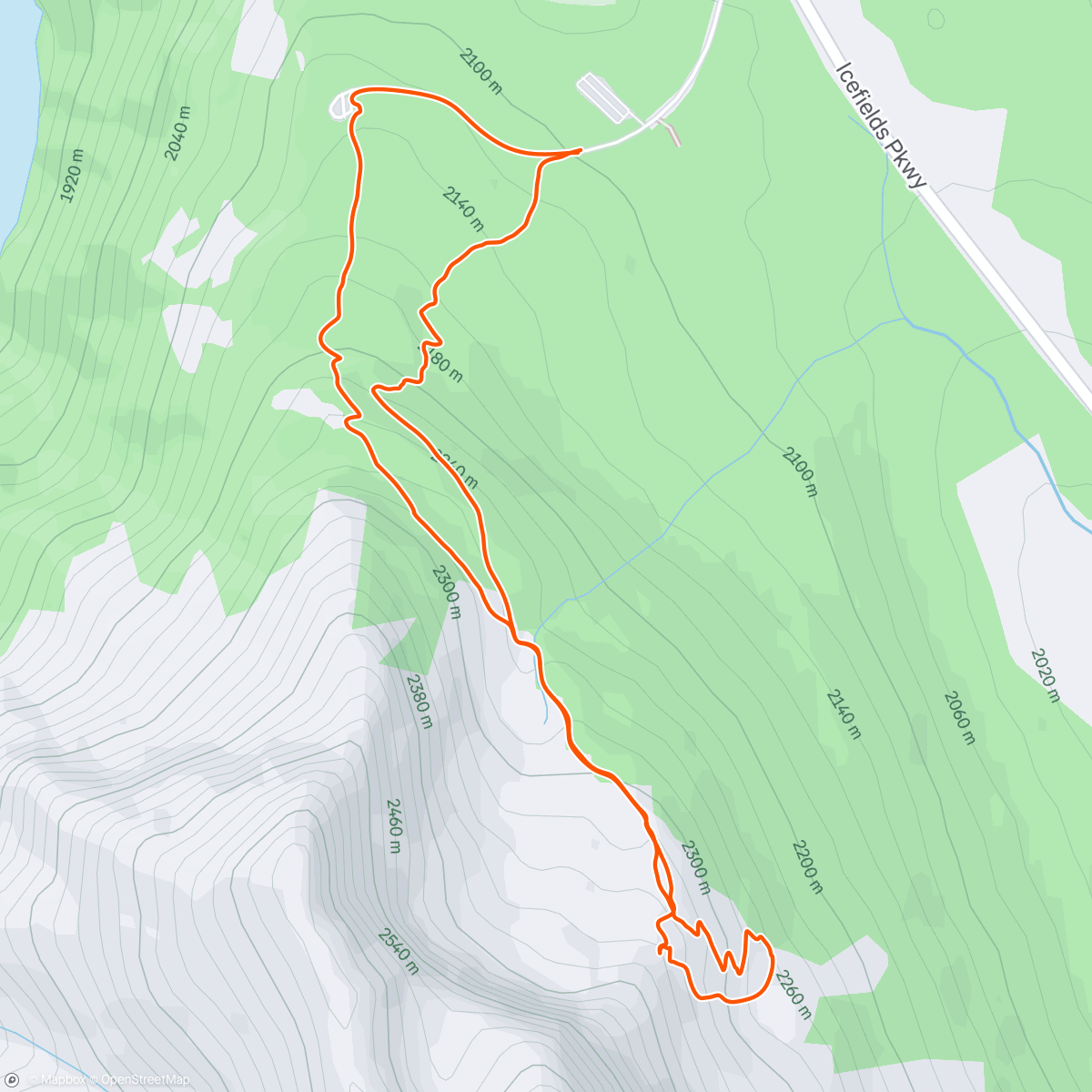 Map of the activity, Test ride