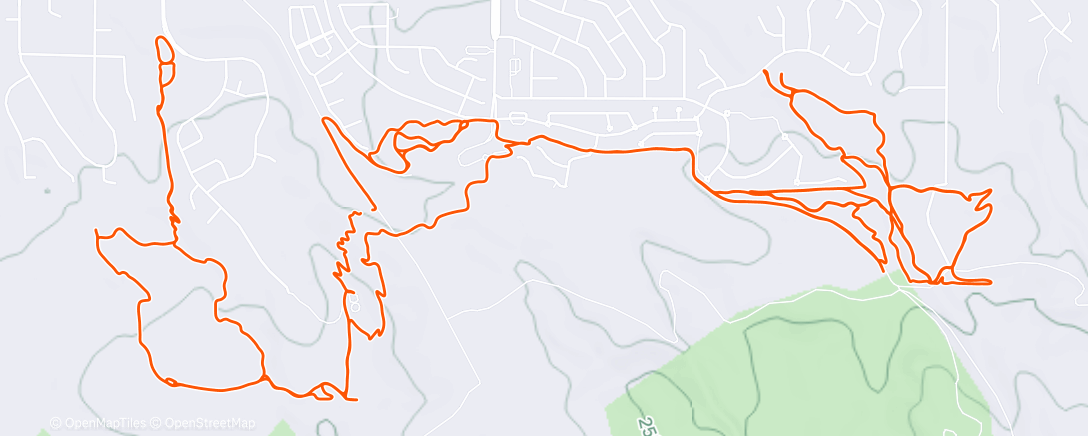 Map of the activity, Afternoon Mountain Bike Ride