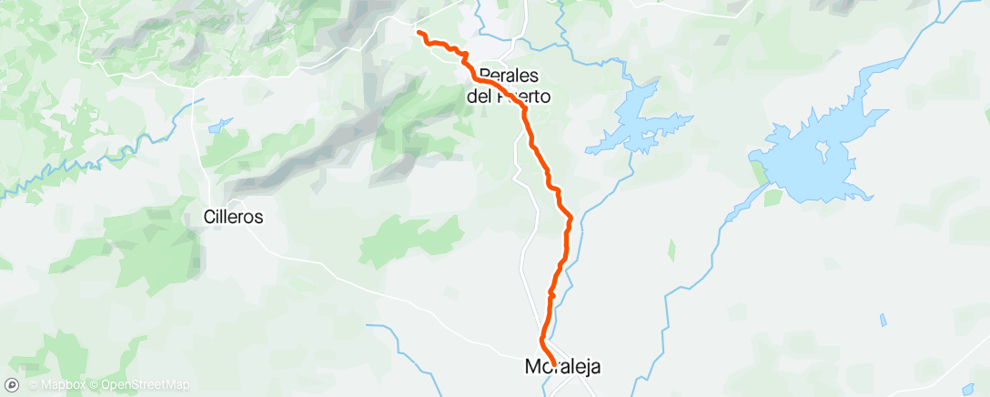 アクティビティ「Carrera de montaña por la tarde」の地図