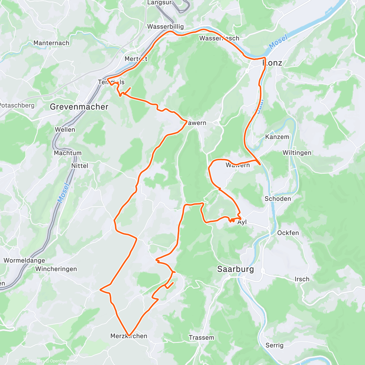 Map of the activity, 1. Ausfahrt mit neuem Gravelbike
