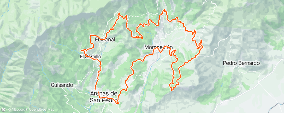 Map of the activity, MBT Arenas de San Pedro