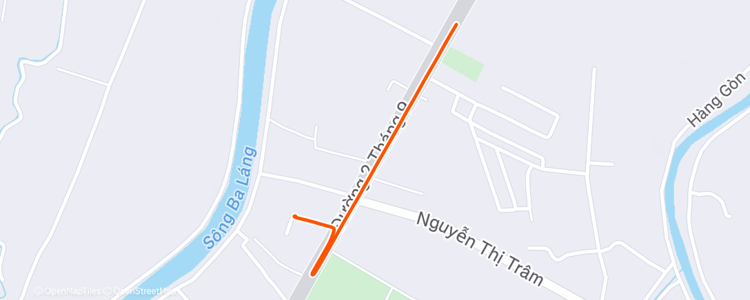 Map of the activity, Night Run