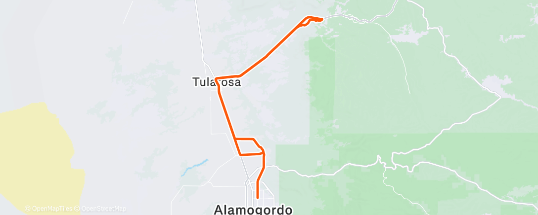 Map of the activity, Afternoon Ride