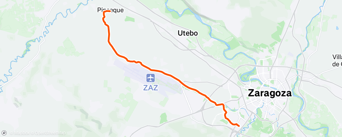 Map of the activity, Bicicleta a la hora del almuerzo