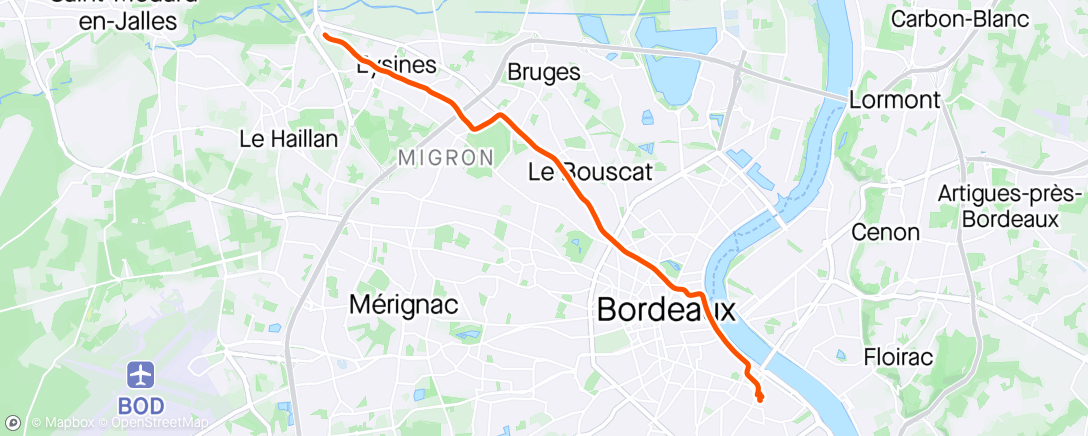 Map of the activity, Je quitte Bordeaux 🥲