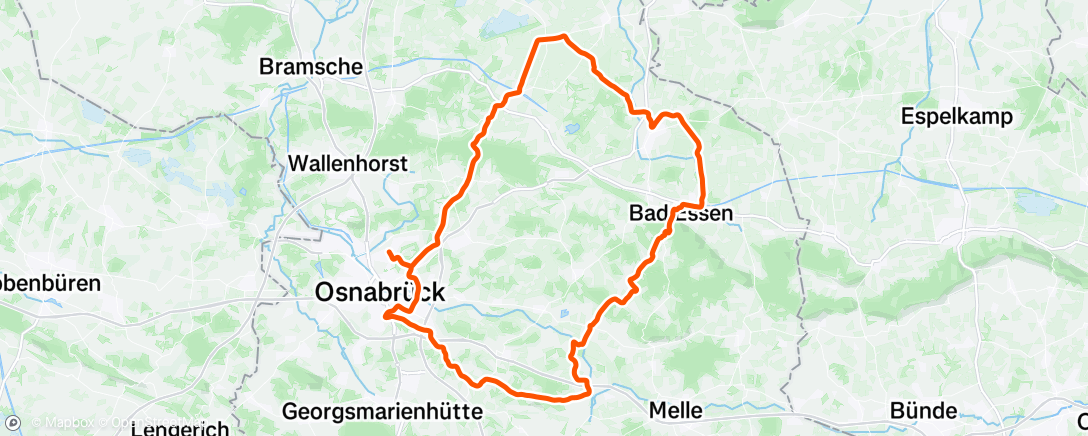 Map of the activity, Afternoon Ride