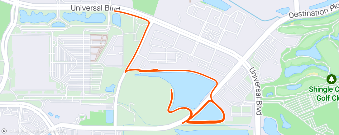 Map of the activity, Otter feel better than this - Orlando workout #2