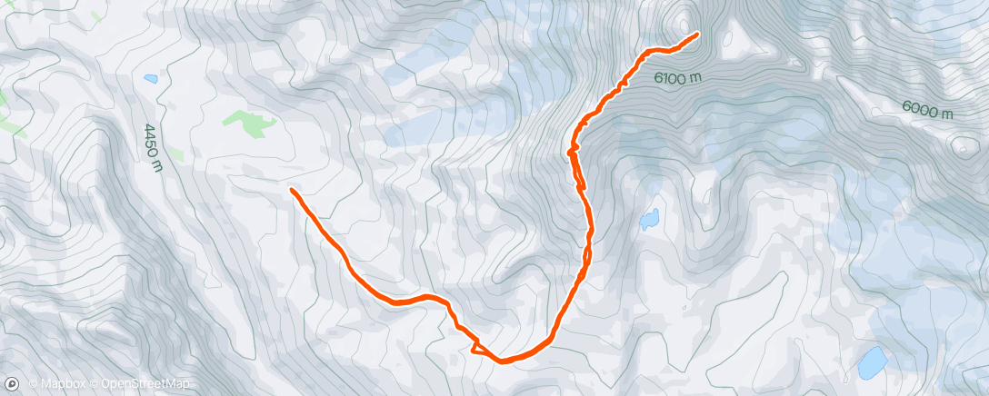 Map of the activity, Ama Dablam Speedy