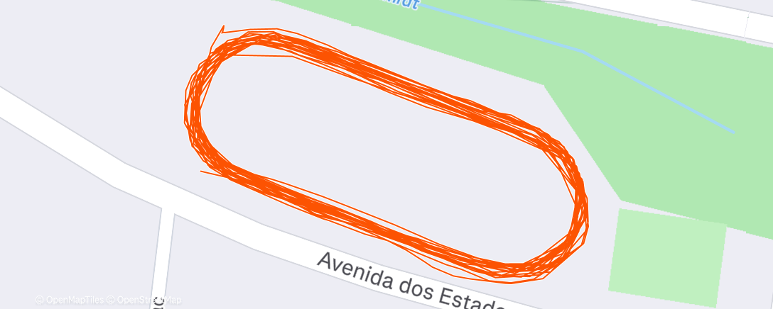 Map of the activity, Evening Run