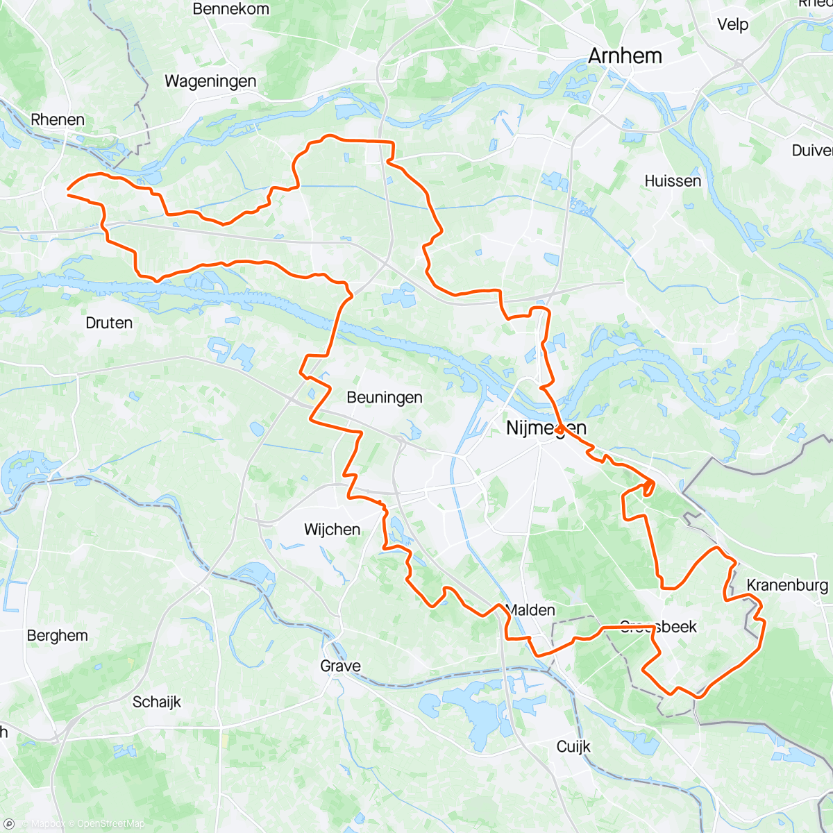 Map of the activity, Heuvels en Vennentocht