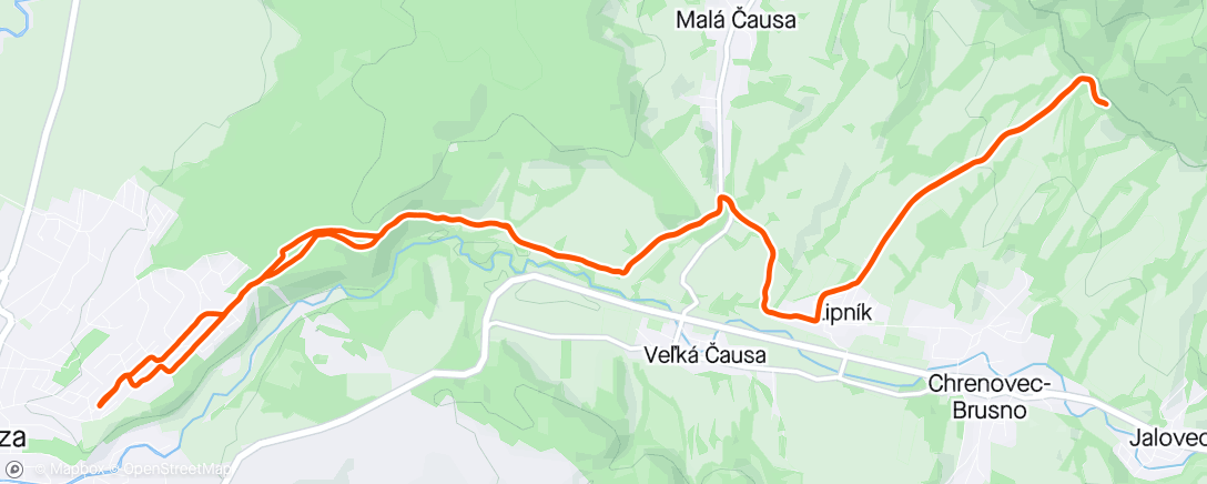 Map of the activity, Stvrtkovy Jogging