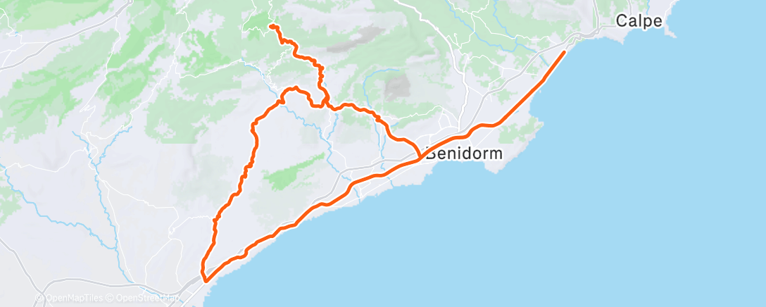 Map of the activity, Sortie vélo le matin