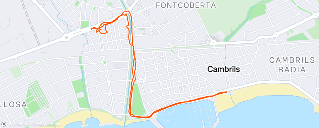 Map of the activity, Passeio matinal