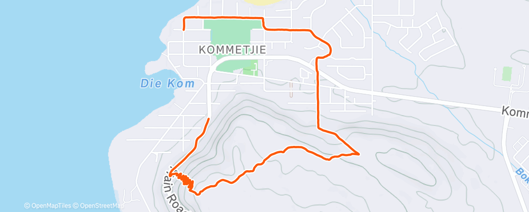 Map of the activity, Evening Trail Run