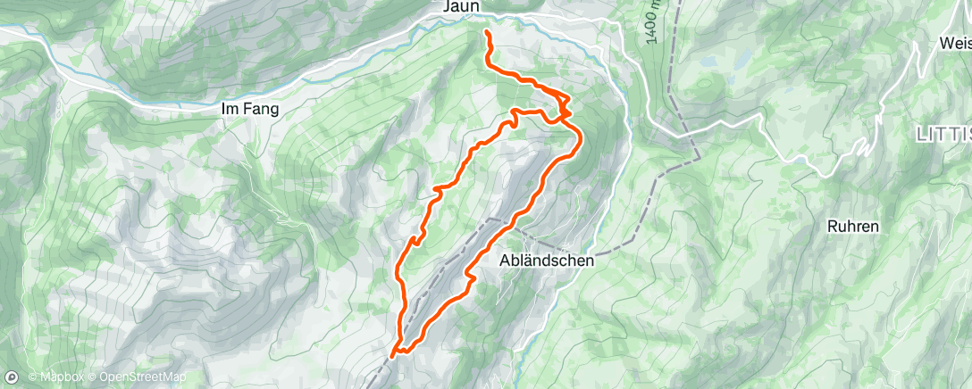 Map of the activity, Tour des GASTLOSEN