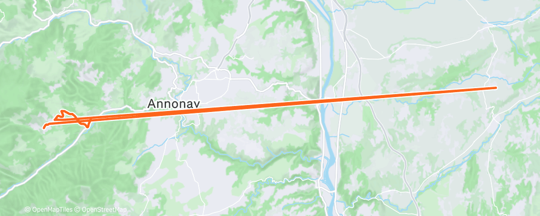 Map of the activity, Trajet de Vanosc à Villevocance