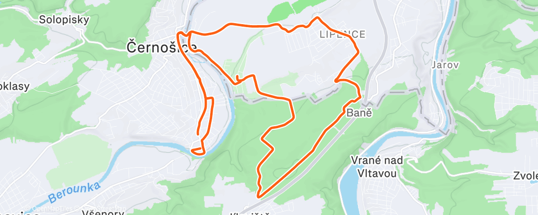 Map of the activity, Morning Mountain Bike Ride