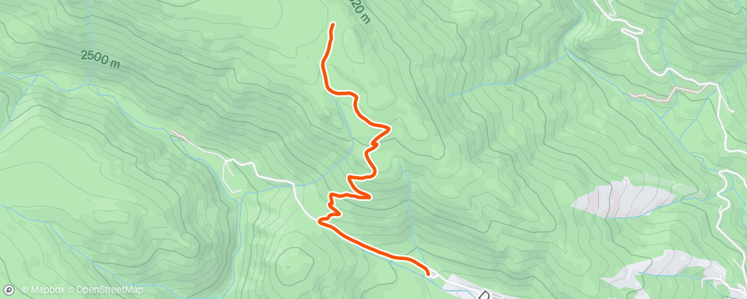 Map of the activity, Morning Hike