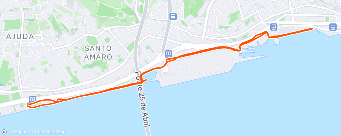 Map of the activity, Evening Run