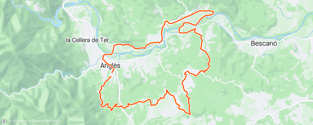 Map of the activity, Ebike test