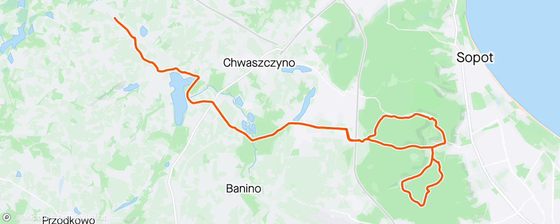 Map of the activity, 45 dni do Wisły