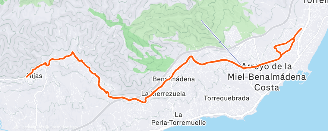 Map of the activity, Lunch Ride