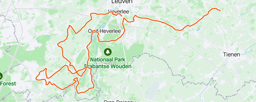 Map of the activity, Brabantse pijl cyclo