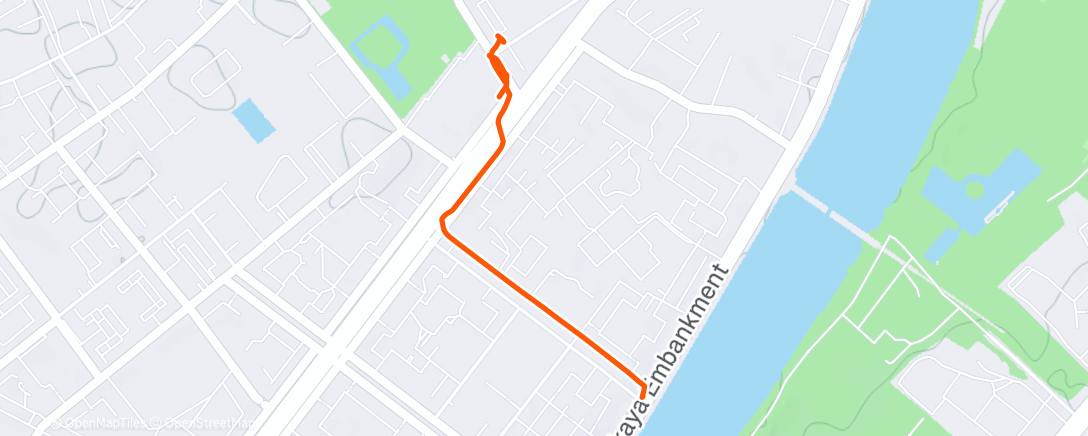 Map of the activity, Утренний забег