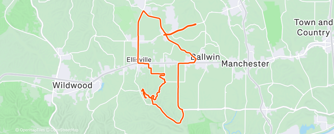 Map of the activity, Long run to cap the week