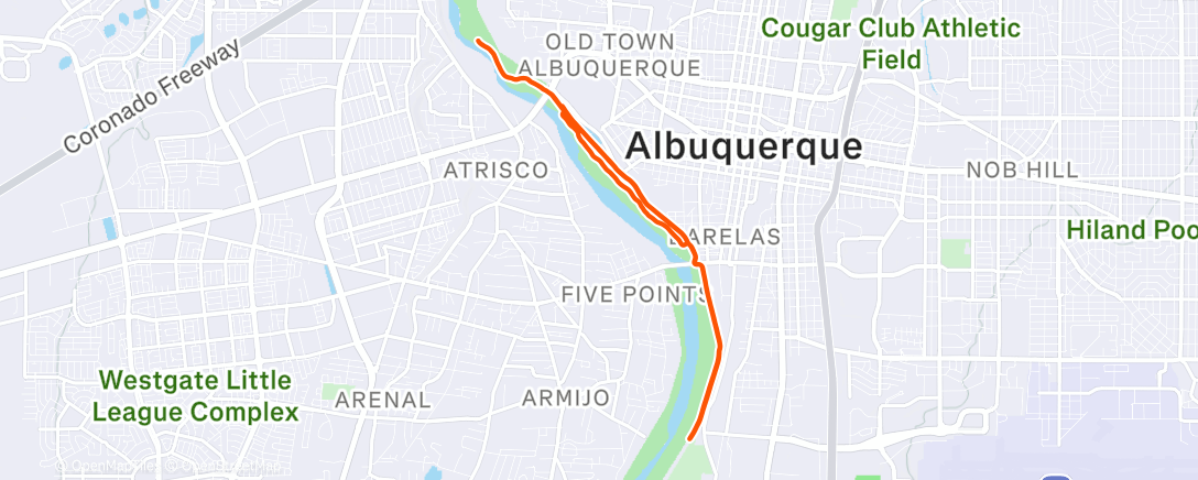 Map of the activity, Morning Run