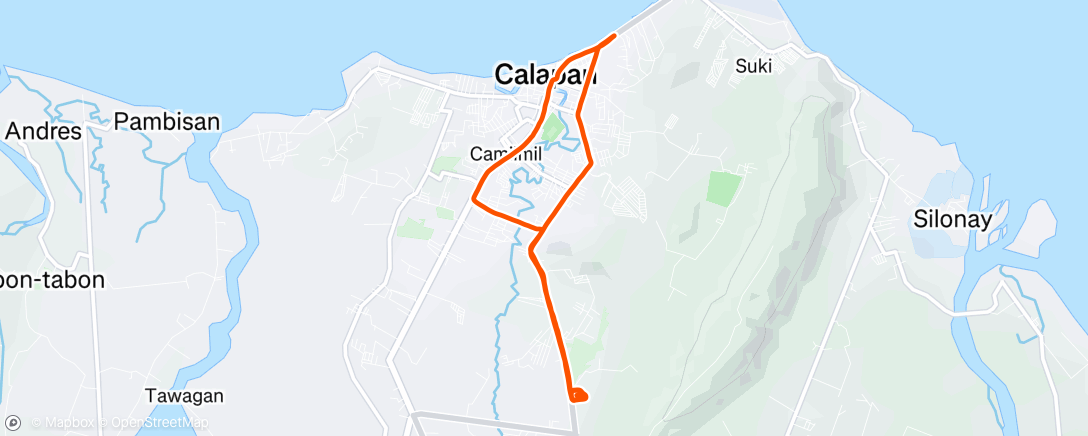 Map of the activity, Morning Run