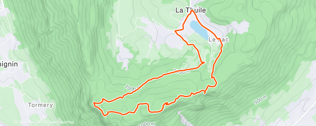 Карта физической активности (Randonnée le matin)