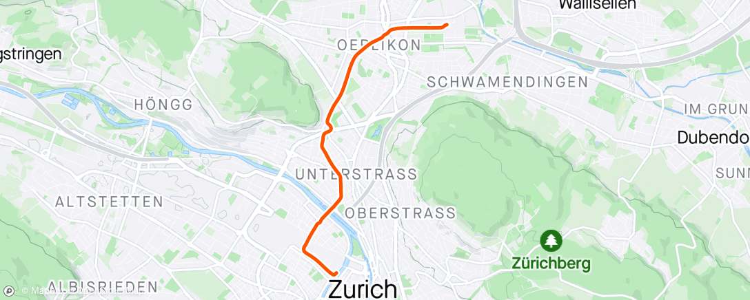 Mapa da atividade, ☁️ Nachtradfahrt