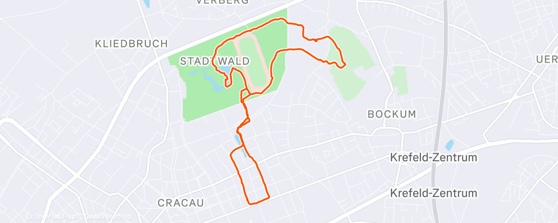 Map of the activity, Lauf am Morgen