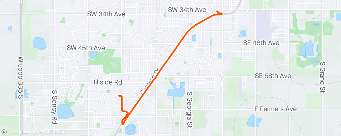 Map of the activity, Afternoon Ride