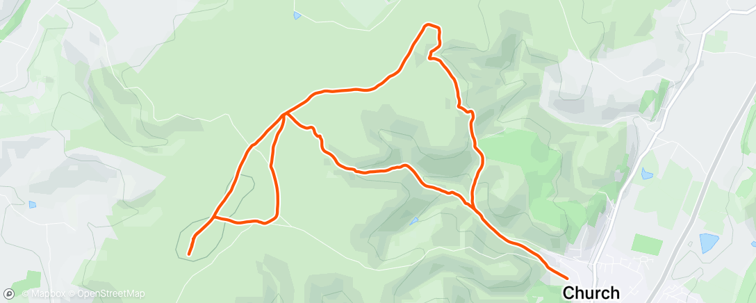 Map of the activity, Morning Trail Run