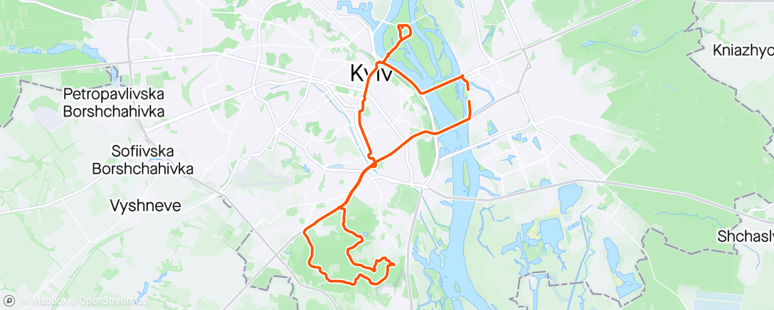 Map of the activity, Горный велозаезд (утро)
